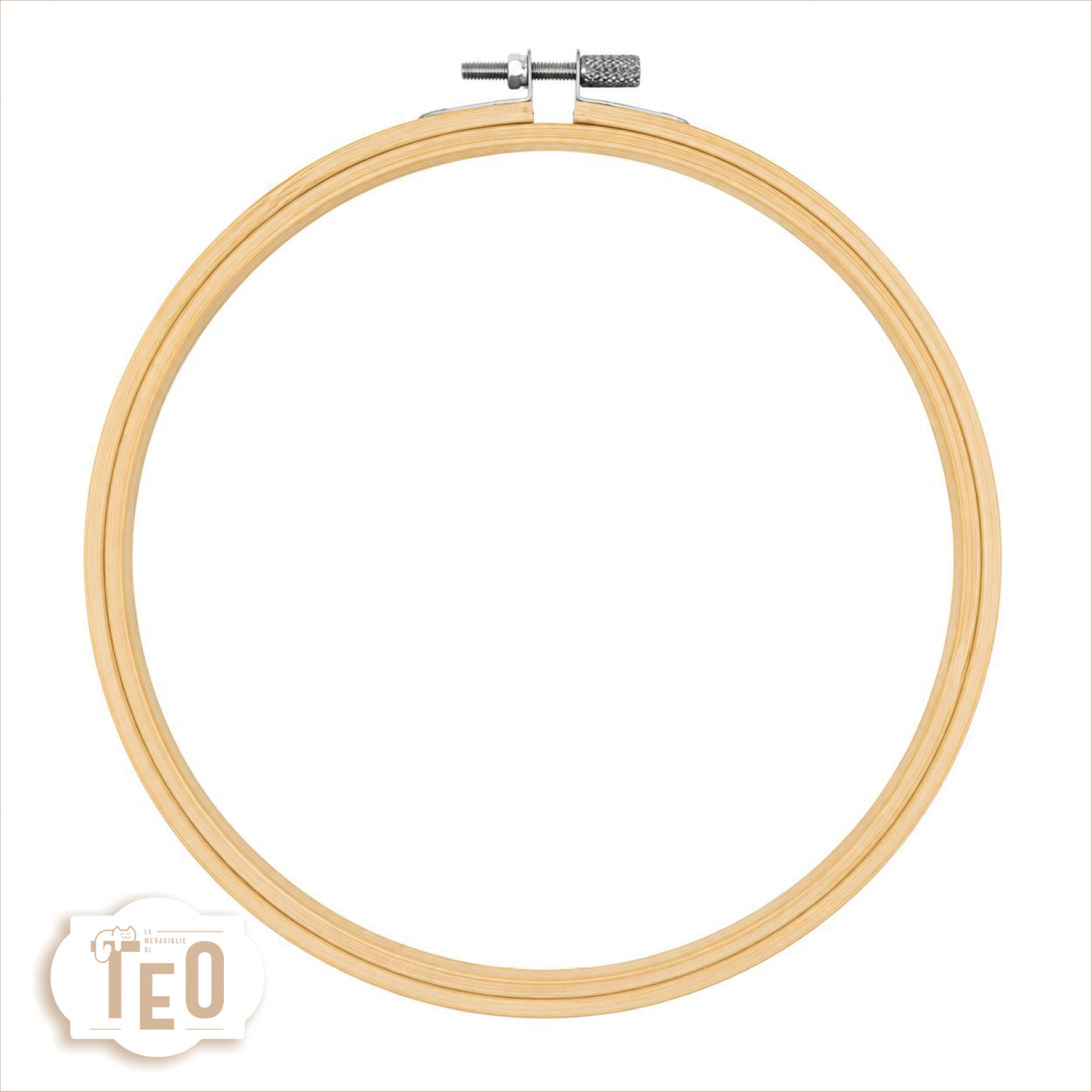 Telaio21,5cm Telaio da ricamo in legno naturale 21,5 cm - immagine 1