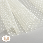 Tulle Floccato Pois Panna